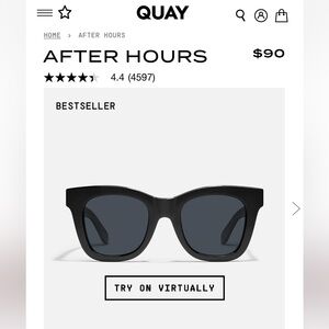 Quay Australia After Hours Black Sunglasses